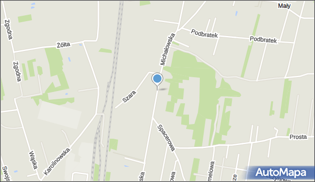 Piotrków Trybunalski, Michałowska, mapa Piotrków Trybunalski