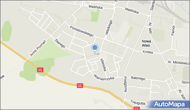 Pleszew, Mieszka I, mapa Pleszew