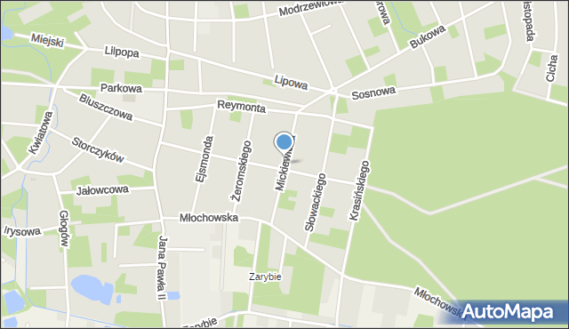 Podkowa Leśna, Mickiewicza Adama, mapa Podkowa Leśna