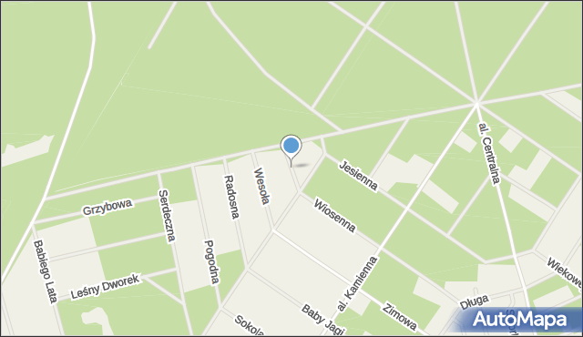 Popowo-Letnisko, Miła, mapa Popowo-Letnisko