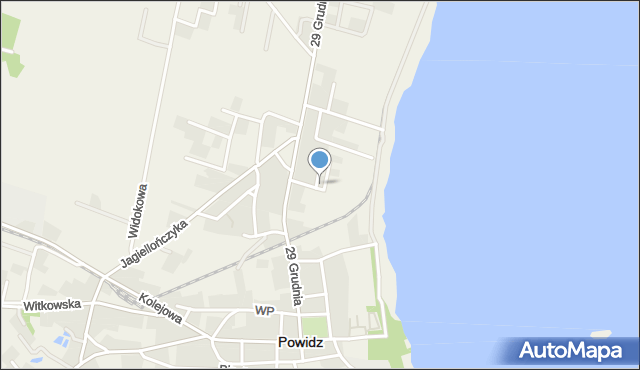 Powidz powiat słupecki, Mieszka I, mapa Powidz powiat słupecki