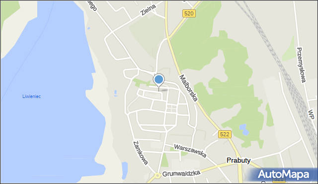 Prabuty powiat kwidzyński, Miła, mapa Prabuty powiat kwidzyński
