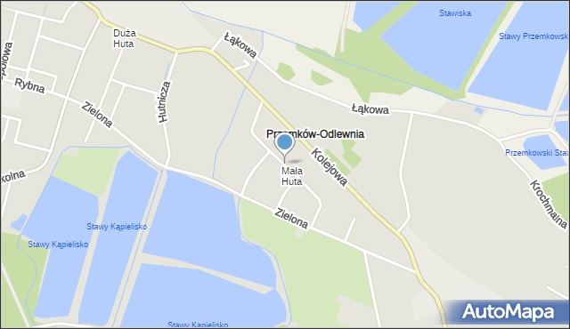 Przemków, Mickiewicza Adama, mapa Przemków