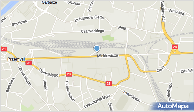 Przemyśl, Mickiewicza Adama, mapa Przemyśla