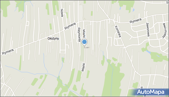 Radlin powiat wodzisławski, Miarki Karola, mapa Radlin powiat wodzisławski