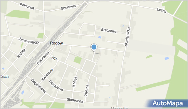 Rogów powiat brzeziński, Mickiewicza Adama, mapa Rogów powiat brzeziński