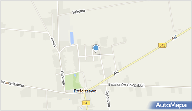 Rościszewo powiat sierpecki, Mickiewicza Adama, mapa Rościszewo powiat sierpecki