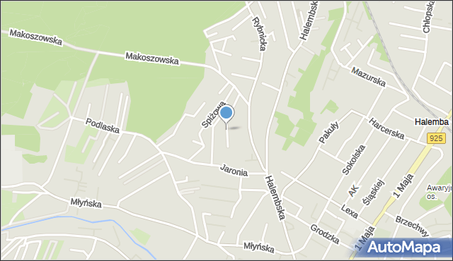 Ruda Śląska, Miedziana, mapa Rudy Śląskiej