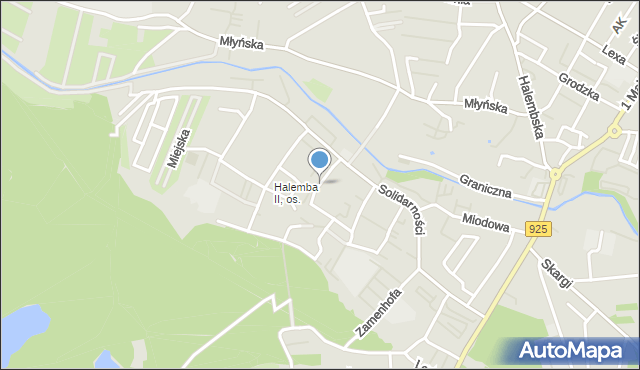 Ruda Śląska, Międzyblokowa, mapa Rudy Śląskiej