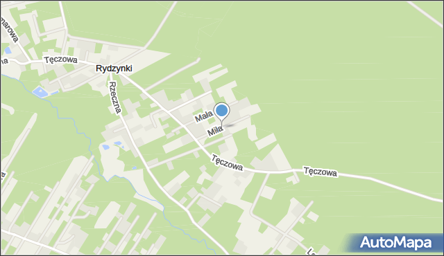 Rydzynki, Miła, mapa Rydzynki