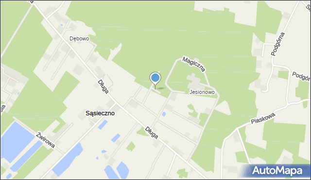 Sąsieczno gmina Obrowo, Miła, mapa Sąsieczno gmina Obrowo