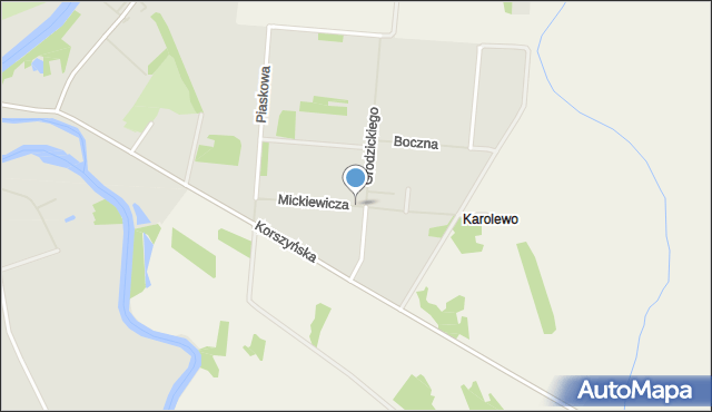 Sępopol, Mickiewicza Adama, mapa Sępopol