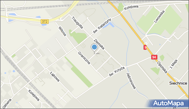 Siechnice, Mieszczańska, mapa Siechnice