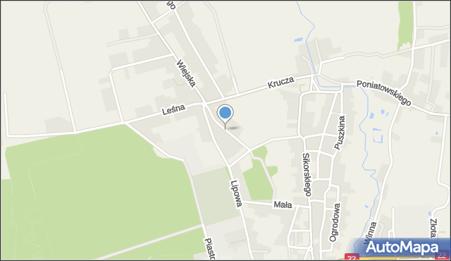 Słońsk, Mickiewicza Adama, mapa Słońsk