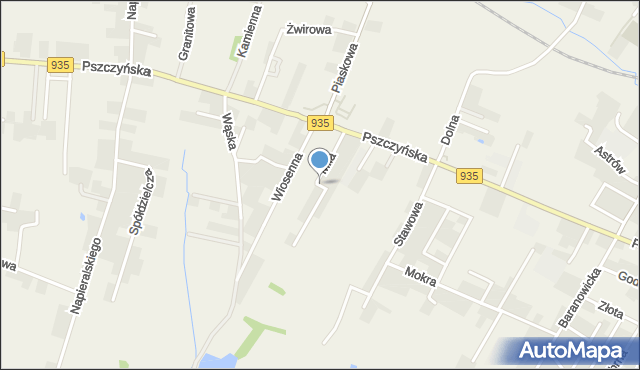 Suszec powiat pszczyński, Miła, mapa Suszec powiat pszczyński