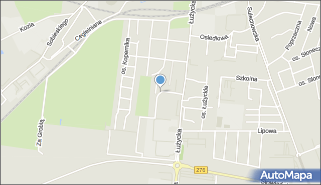 Świebodzin, Mickiewicza Adama, mapa Świebodzin