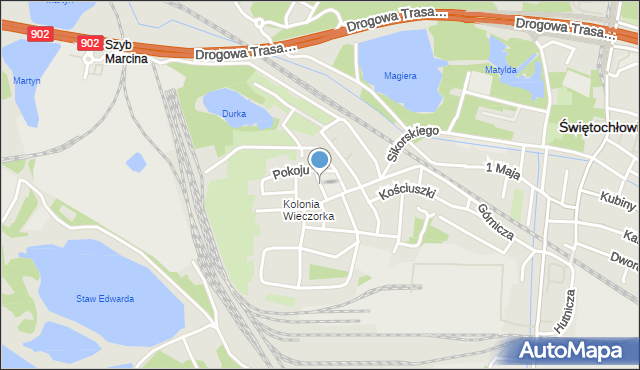 Świętochłowice, Miarki Karola, mapa Świętochłowice