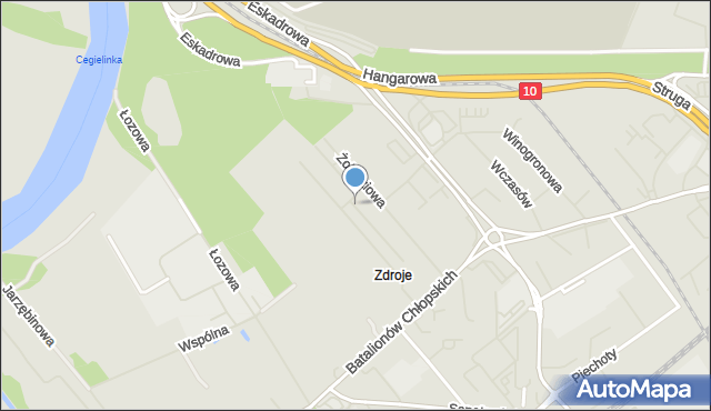 Szczecin, Migdałowa, mapa Szczecina