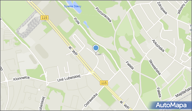 Szczecin, Michałowskiego Piotra, mapa Szczecina