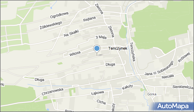 Tenczynek, Mikołajczyka Stanisława, mapa Tenczynek