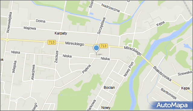 Tomaszów Mazowiecki, Miła, mapa Tomaszów Mazowiecki