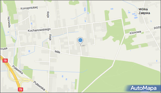 Tomice gmina Góra Kalwaria, Miłosza Czesława, mapa Tomice gmina Góra Kalwaria