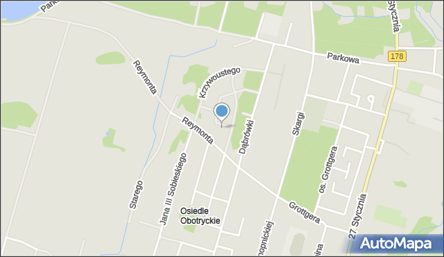 Trzcianka powiat czarnkowsko-trzcianecki, Mieszka I, mapa Trzcianka powiat czarnkowsko-trzcianecki