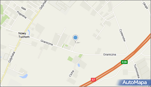 Tuchom, Miszewska, mapa Tuchom