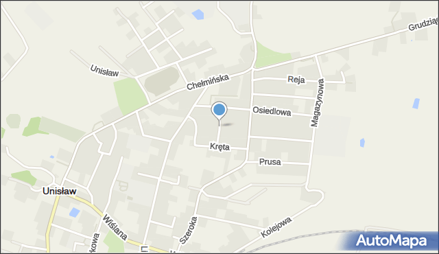 Unisław powiat chełmiński, Mickiewicza Adama, mapa Unisław powiat chełmiński