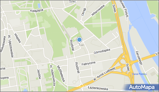 Warszawa, Miechowska, mapa Warszawy