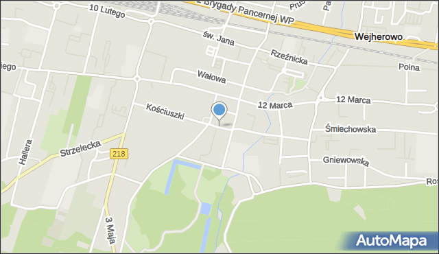 Wejherowo, Mickiewicza Adama, mapa Wejherowo