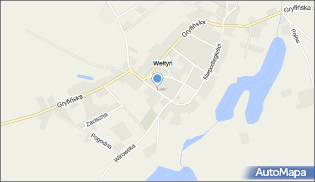 Wełtyń, Mickiewicza Adama, mapa Wełtyń