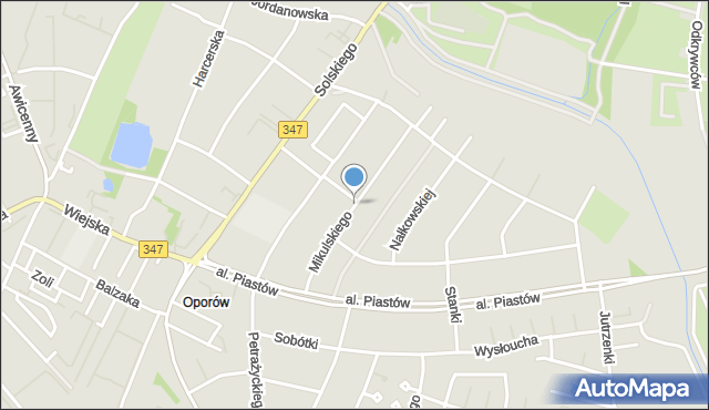 Wrocław, Mikulskiego Tadeusza, mapa Wrocławia