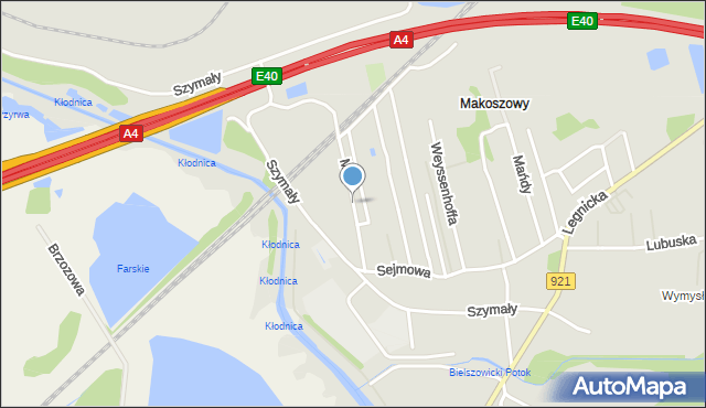 Zabrze, Miki Roberta, mapa Zabrza