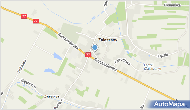 Zaleszany powiat stalowowolski, Mickiewicza Adama, mapa Zaleszany powiat stalowowolski