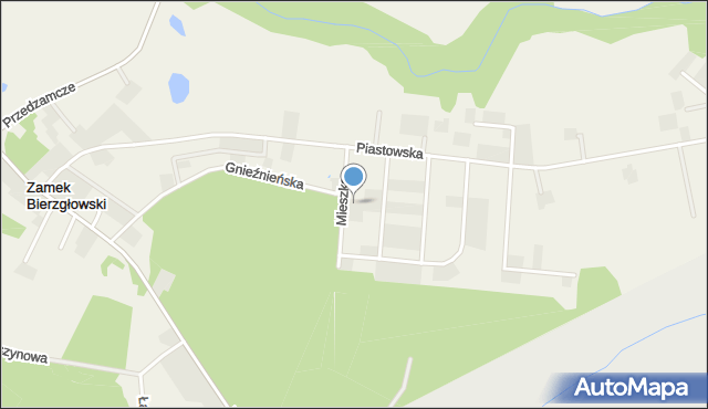 Zamek Bierzgłowski, Mieszka I, mapa Zamek Bierzgłowski