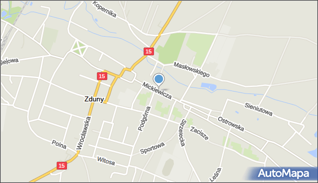 Zduny powiat krotoszyński, Mickiewicza Adama, mapa Zduny powiat krotoszyński