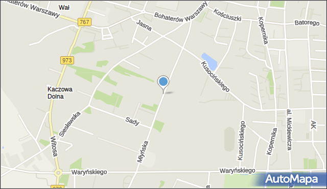 Busko-Zdrój, Młyńska, mapa Busko-Zdrój