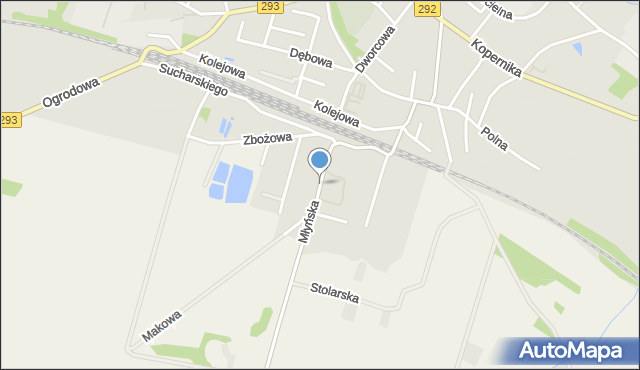 Bytom Odrzański, Młyńska, mapa Bytom Odrzański