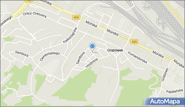 Gdynia, Młodzianowskiego Kazimierza, mapa Gdyni