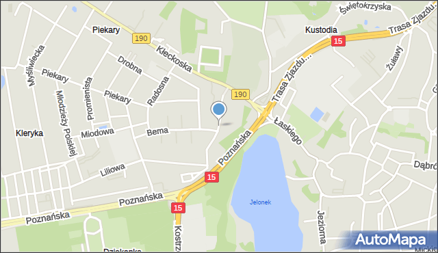 Gniezno, Młyńska, mapa Gniezna