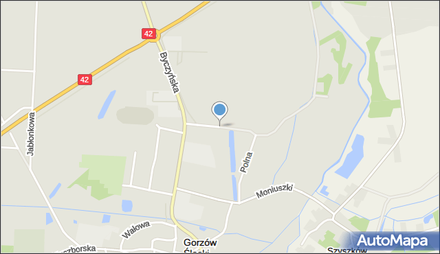 Gorzów Śląski, Młyńska, mapa Gorzów Śląski