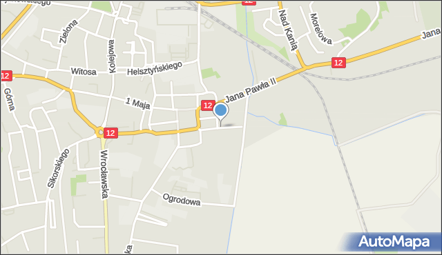 Gostyń, Młyńska, mapa Gostyń