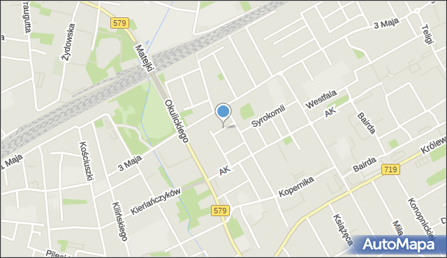 Grodzisk Mazowiecki, Mloska K., prof., mapa Grodzisk Mazowiecki