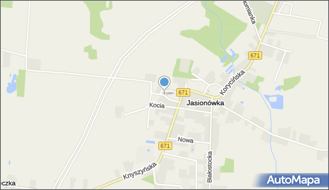 Jasionówka, Młynowa, mapa Jasionówka