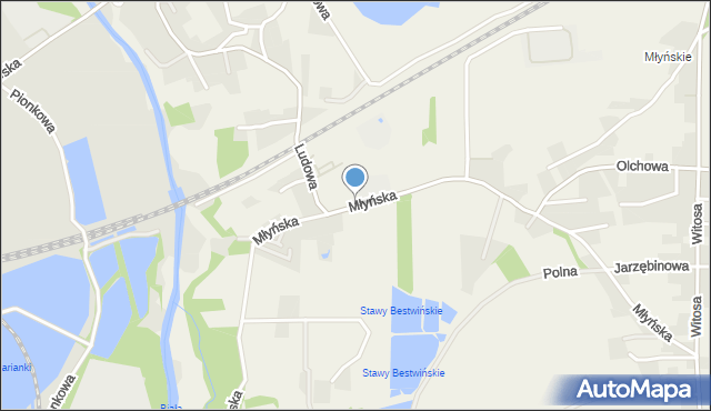 Kaniów gmina Bestwina, Młyńska, mapa Kaniów gmina Bestwina