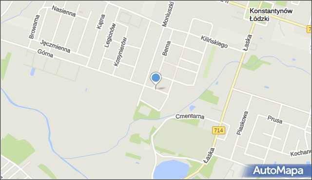 Konstantynów Łódzki, Młynarska, mapa Konstantynów Łódzki