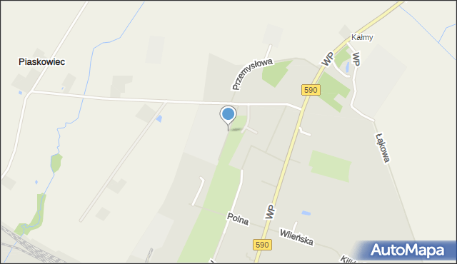 Korsze, Mleczna, mapa Korsze