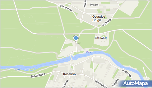 Kosewko, Młyńska, mapa Kosewko