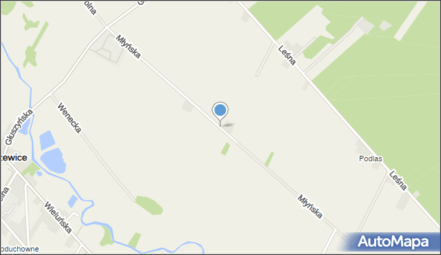 Kraszewice powiat ostrzeszowski, Młyńska, mapa Kraszewice powiat ostrzeszowski